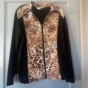Weekend’s by Chico’s, Zippered Black Jacket, size 3